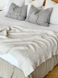 100% linen Bogolan Bed Throws – 10 colours