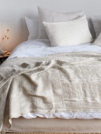 Cotton & Linen Bogolan Bed Throws  - 7 colours