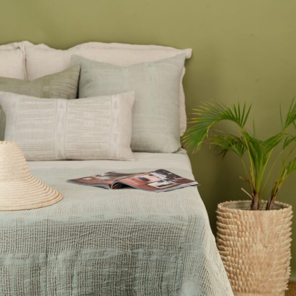 bogolan linen celadon