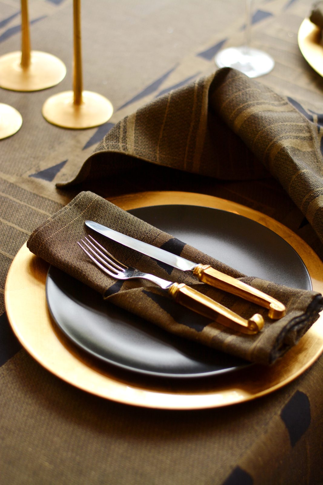 Metallic Bogolan Napkins (set of four)