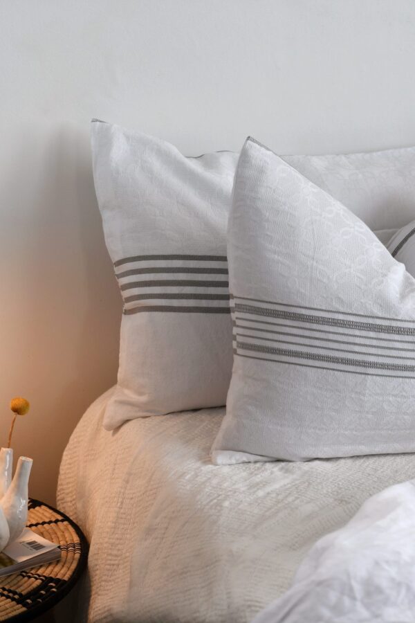 Taupe on white