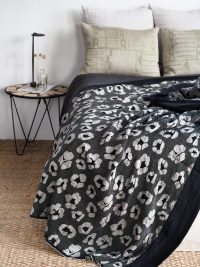 Cotton & Linen Metallic Leopard Throws & Bedspreads