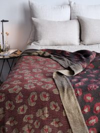 Cotton & Linen Metallic Leopard Throws & Bedspreads