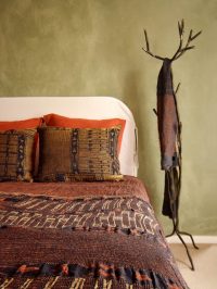Cotton & Linen Metallic Bogolan Throws & Bedspreads - 2 colours