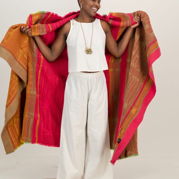 pink:green flamboyant throw The Flamboyant Collection