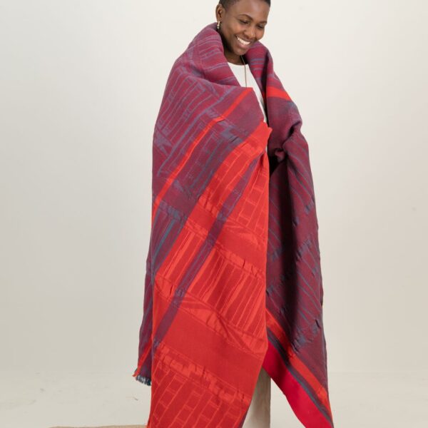 teal:orange famboyant throw