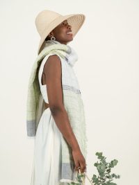 100% Linen Bogolan Scarf / Wrap