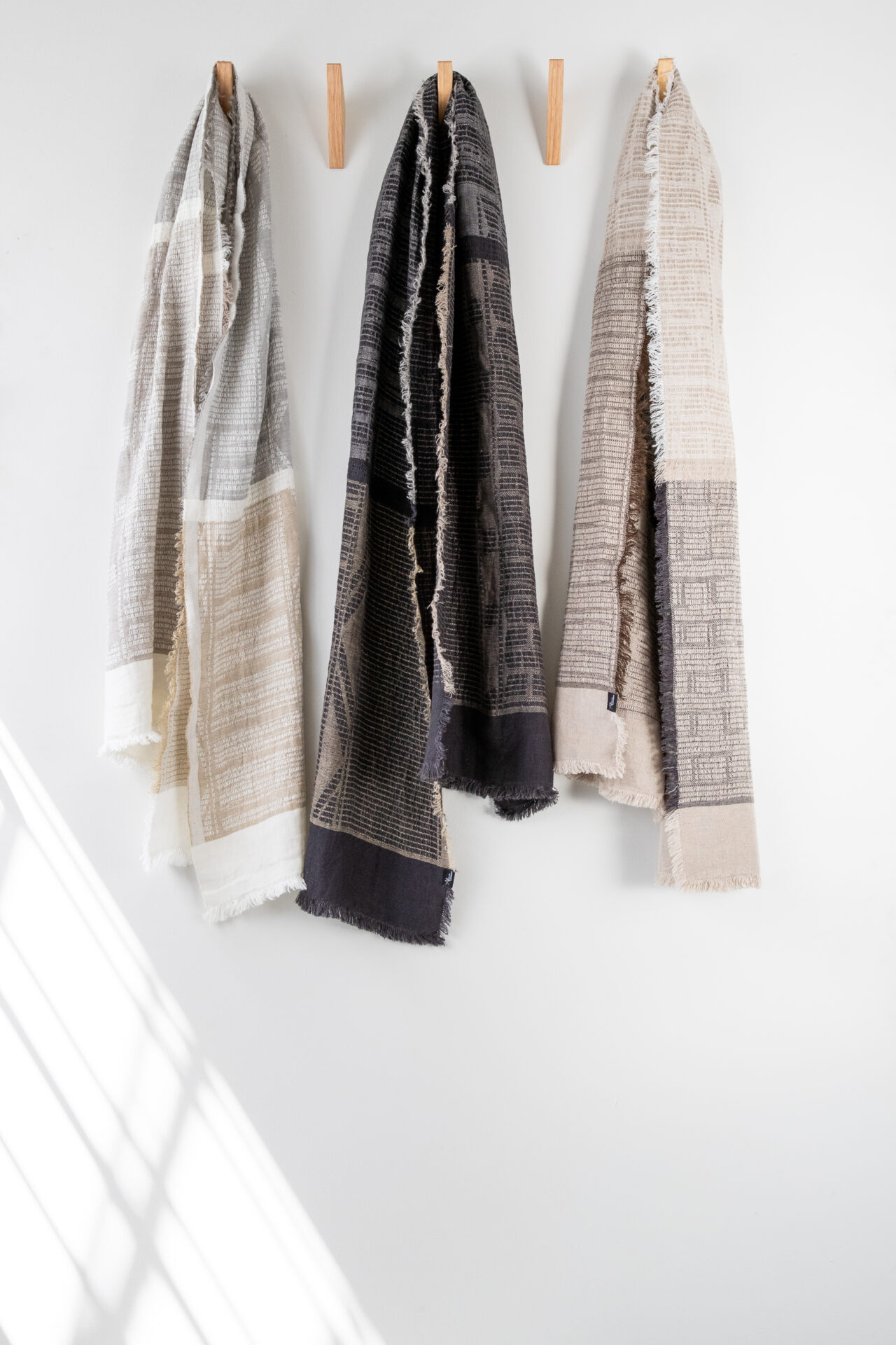 100% Linen Bogolan Scarf / Wrap