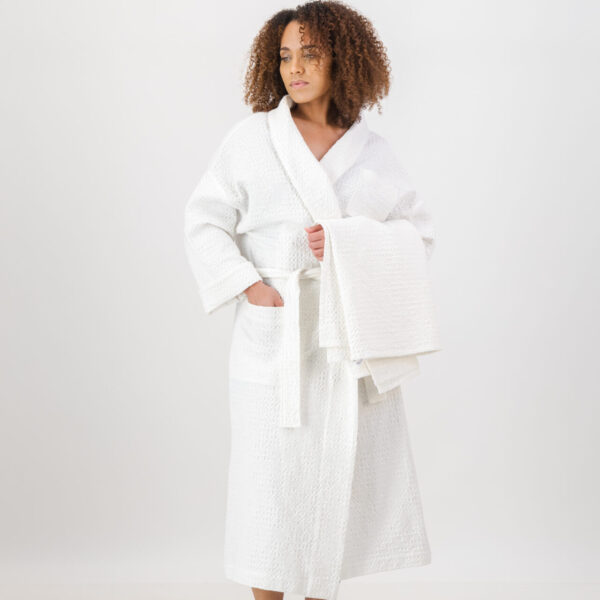 Mixed Waffle Bath Robe