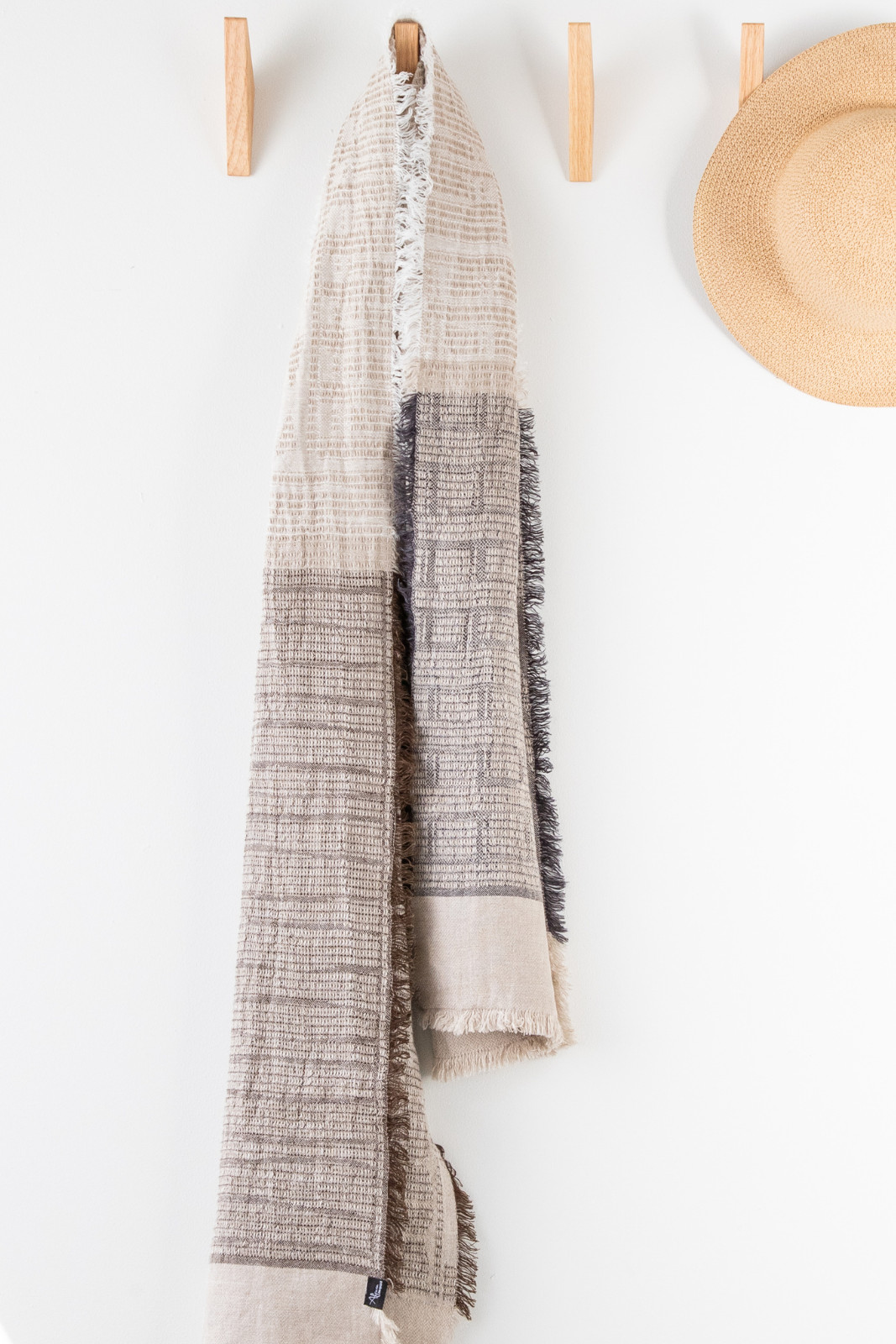 100% Linen Bogolan Scarf / Wrap
