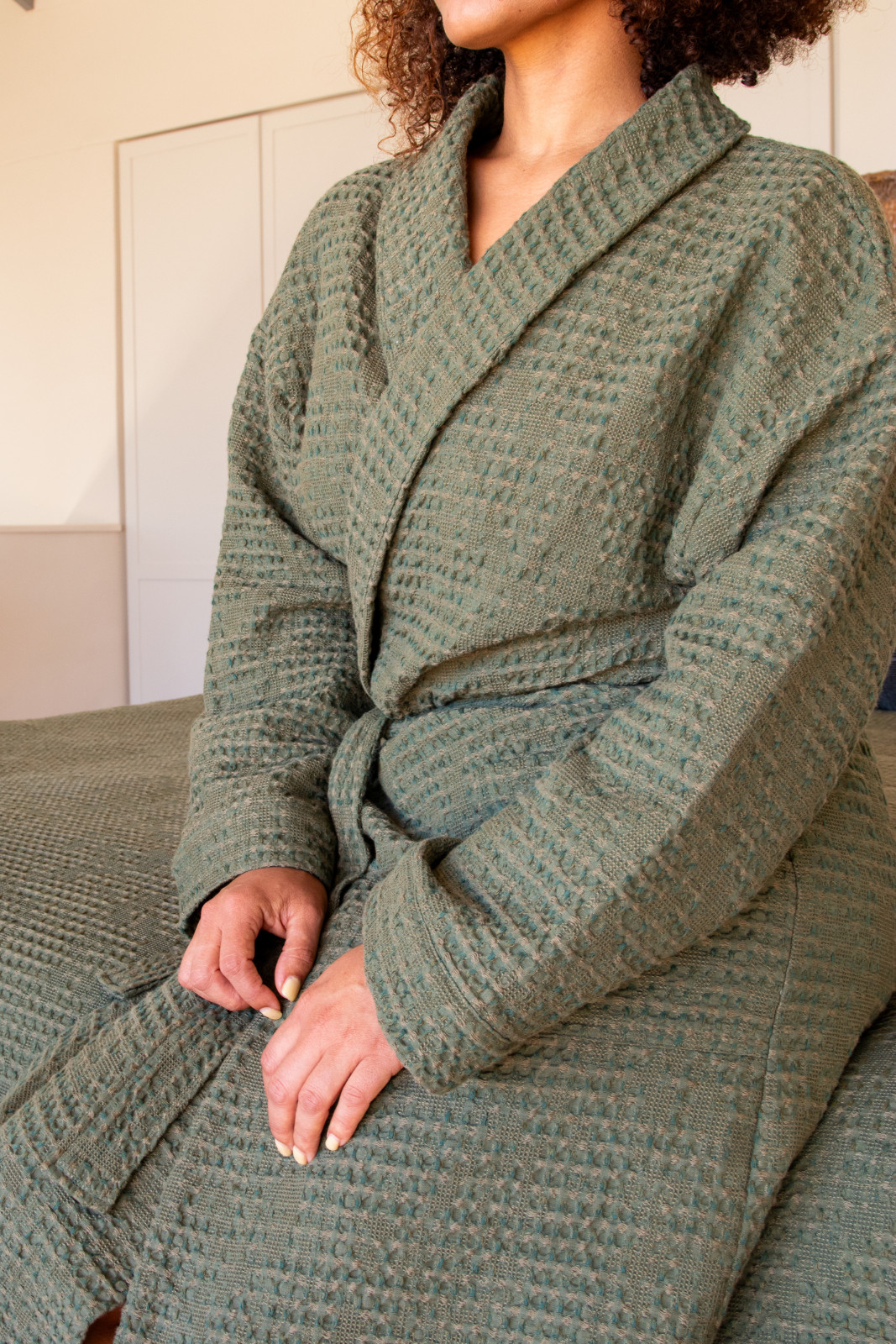 Mixed Waffle Bath Robe
