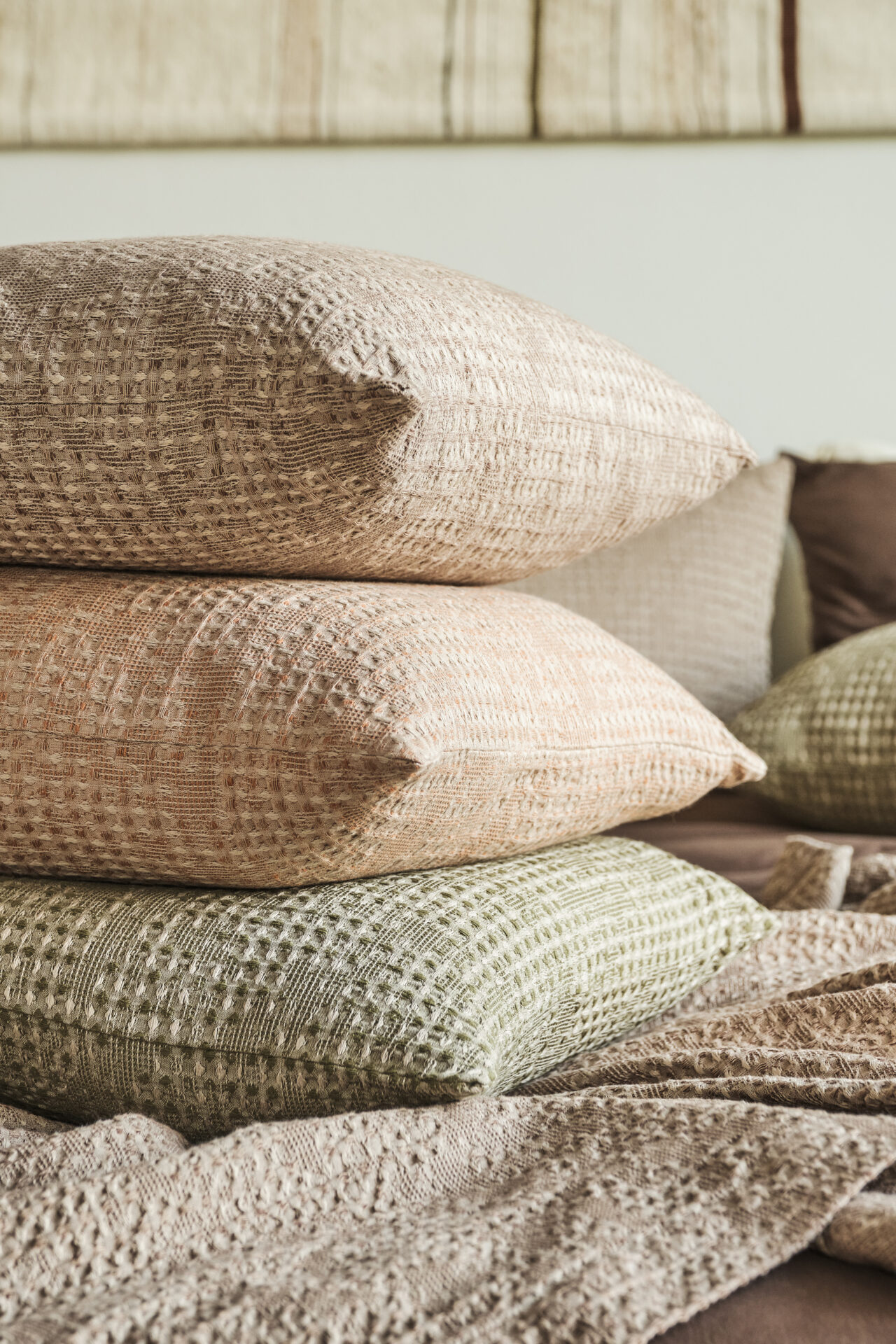 Mixed Waffle Cushion Covers